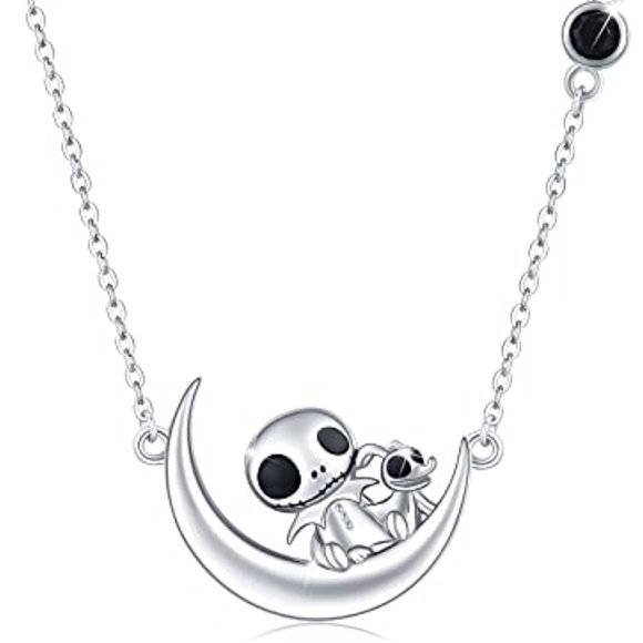 🎇 925 Sterling Silver The Nightmare Before Christmas Necklace Women Girls🎇NWT